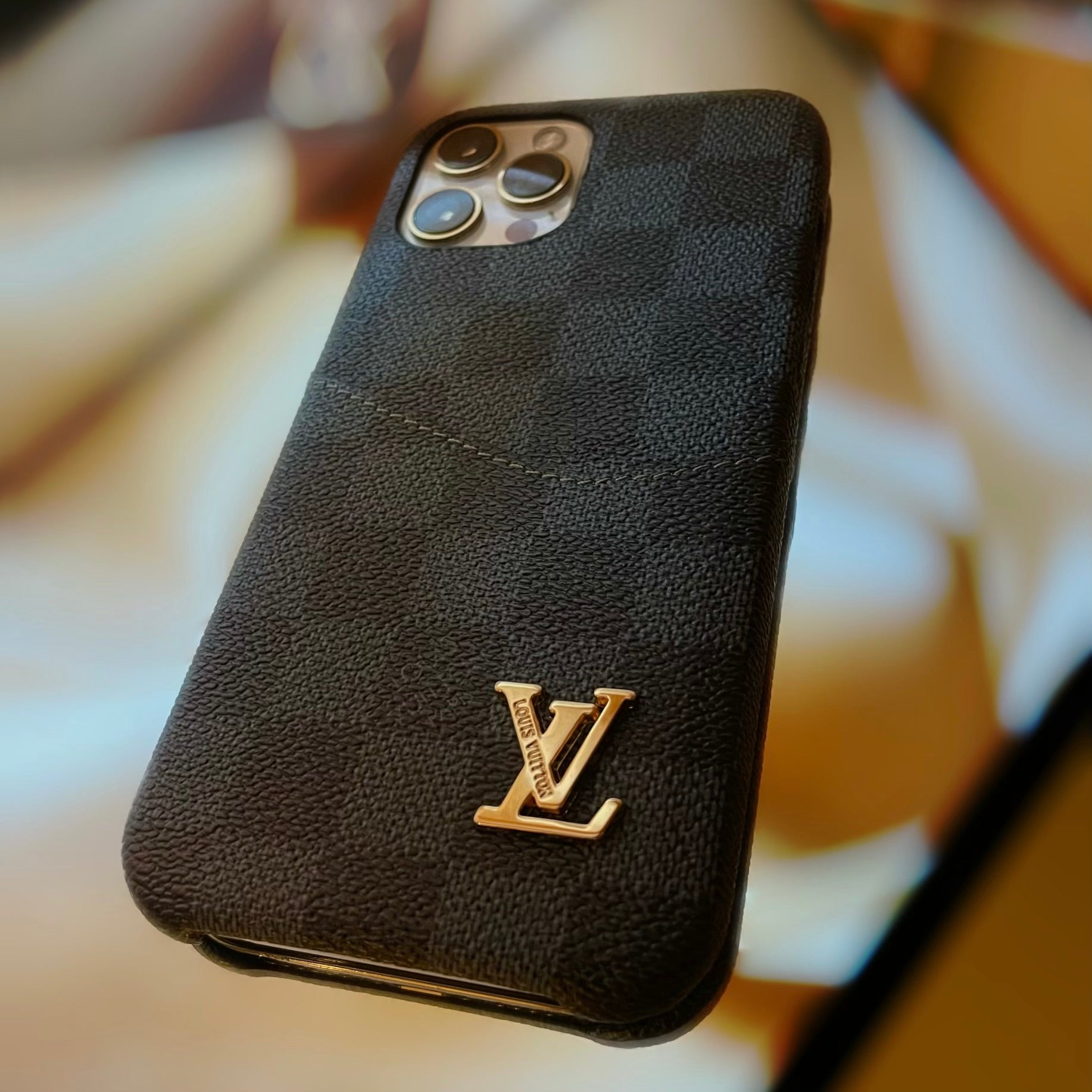 LV x Checker Case (Black) – SAINT IVY LUXE